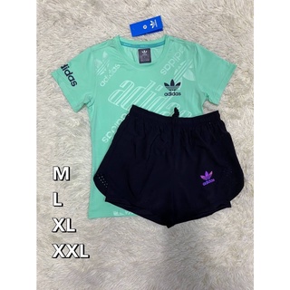 Set 2 ชิ้น - ชุดวิ่ง ชุดออกกำลังกาย เสื้อพร้อมกางเกง