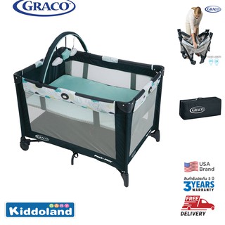 Graco Pnp เปลพับเก็บได้เล็ก กะทัดรัดใช้ได้ถึง3ขวบ Base Folding Feet -Stratus