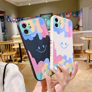 smile ขอบเหลี่ยมเคสซิลิโคนนิ่ม ป้องกันรอยยิ้มน่ารักสไตล์ สำหรับ เคส redmi 9a redmi 10 realme c20 realme c11 2021