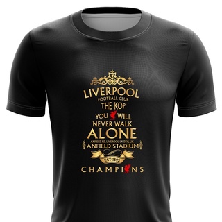 เสื้อยืด ลาย Liverpool FC แบบแห้งเร็ว ไซซ์ XS - 7XL