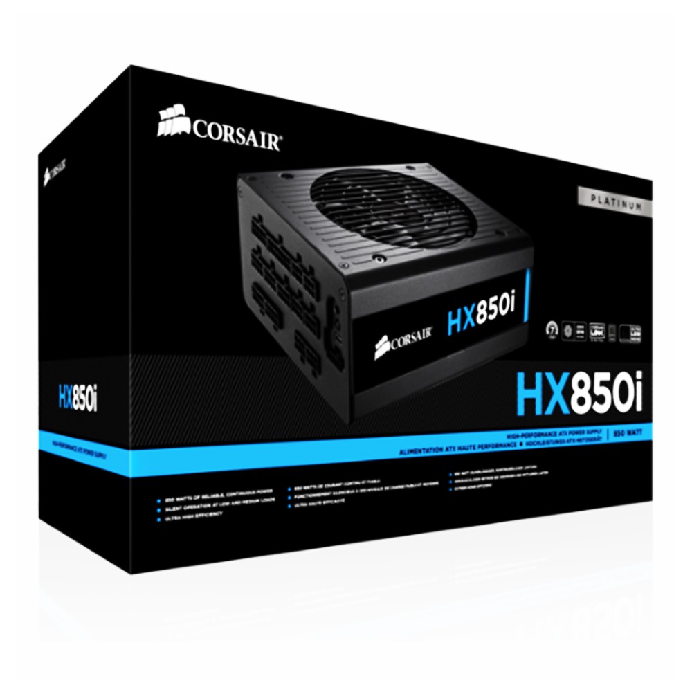 POWER SUPPLY (อุปกรณ์จ่ายไฟ) CORSAIR HX850i 850W ( 80+ PLATINUM )