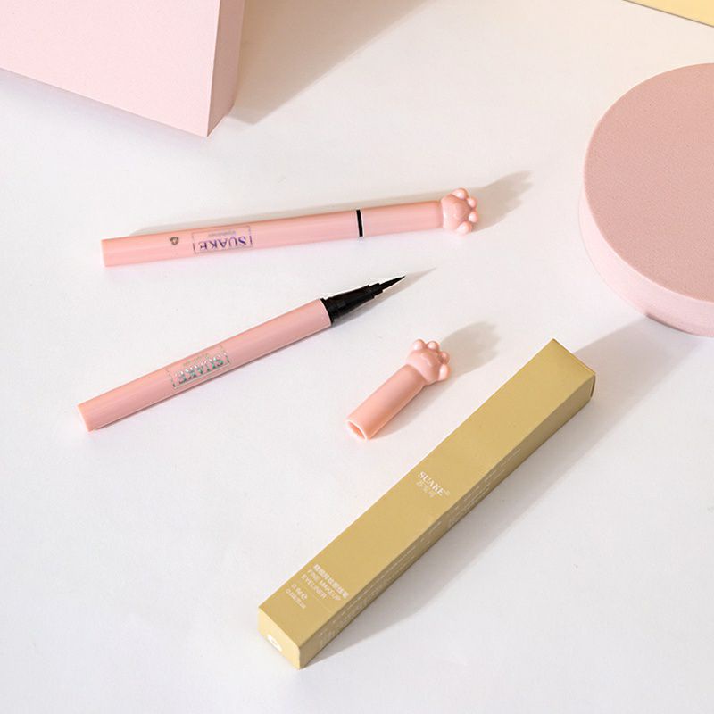 EYELINER อายไลน์เนอร์ หัวแปรงเรียวเล็ก เส้นคมกริบ สีดำ อายไลน์เนอร์กันน้ำ เท้าน้องแมว เขียนขอบตา