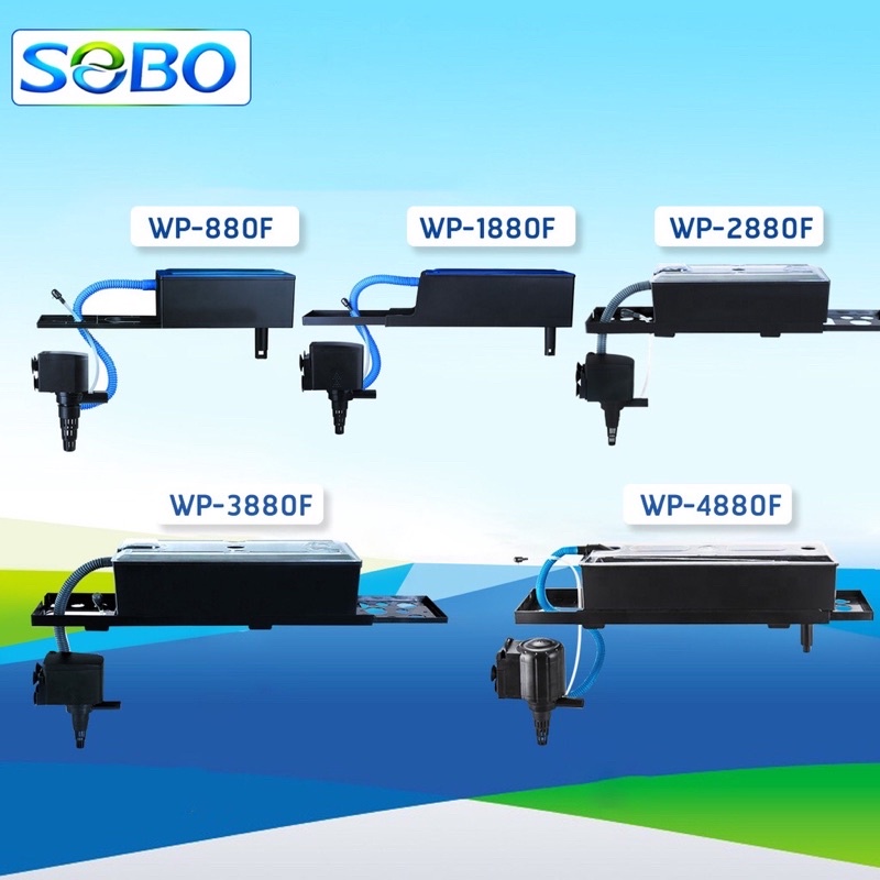 ส่งไว! กรองบนตู้ปลา SOBO WP-880F, WP-1880F, WP-2880F, WP-3880F, WP-4880F กรองตู้ปลา ปั๊มน้ำ Top Filt