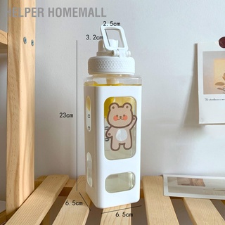 Helper Homemall ขวดน้ําดื่มน่ารัก พร้อมหลอดดูด กันรั่วซึม ความจุขนาดใหญ่ พกพาง่าย สําหรับนักเรียนหญิง กีฬา