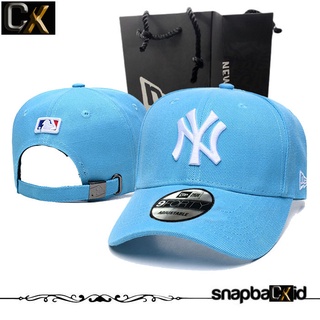 Topi NY Yankees MLB เบสบอล สีฟ้าอ่อน นําเข้าพรีเมี่ยม CX