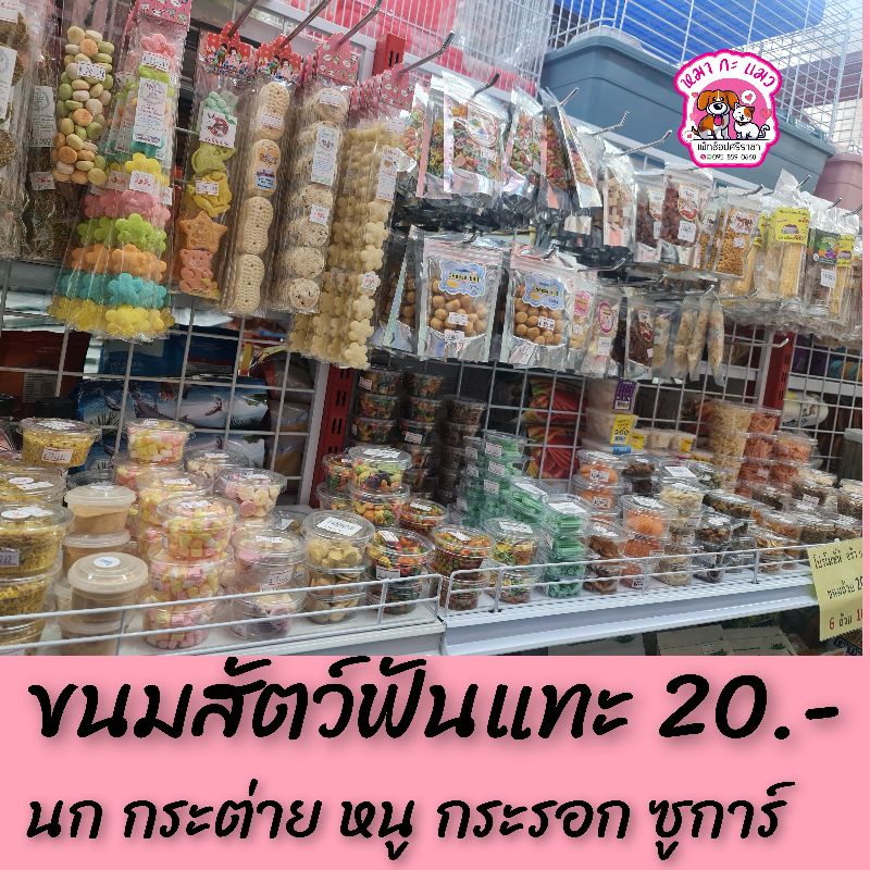 ขนมหนูแฮมสเตอร์, ซูก้าไกเดอร์, กระต่าย, แกสบี้, กระรอก, นกต่างๆและสัตว์เล็กอื่นๆ