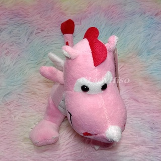 💕 ตุ๊กตา Walmart 💕 ตุ๊กตามังกร มังกรชมพู คาบหัวใจ วอลมาร์ท Small Dragon Plush Doll Plush  ตุ๊กตามังกร มังกรชมพู