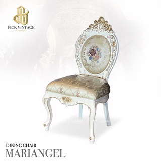 MARIANGEL DINING CHAIR เก้าอี้อาหารสไตล์หลุยส์ PEARLESCENT WHITE SERIES รุ่น มาเรียนเกล