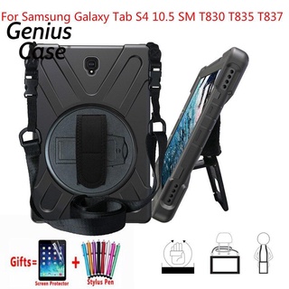 【GC】เคสแท็บเล็ต กันกระแทก พร้อมสายคล้องคอ สําหรับ Samsung Galaxy Tab S4 10.5 นิ้ว T830 T835 T837 A 10.