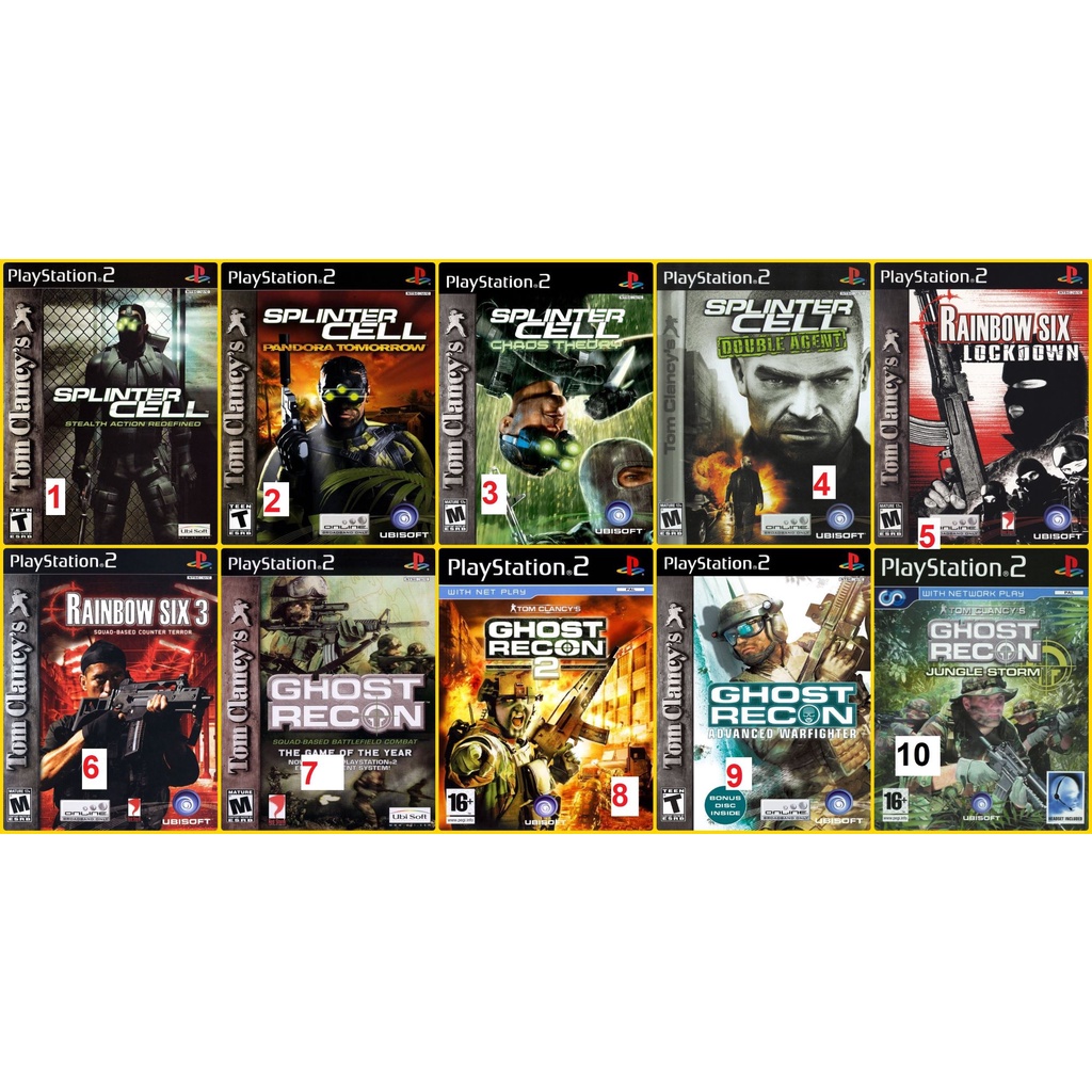 Tom Clancy's Splinter / Rainbow Six / Splinter Cell ทุกภาค PS2  ทอมเครซี่ สปิ้นเตอร์เซล Playstation 2