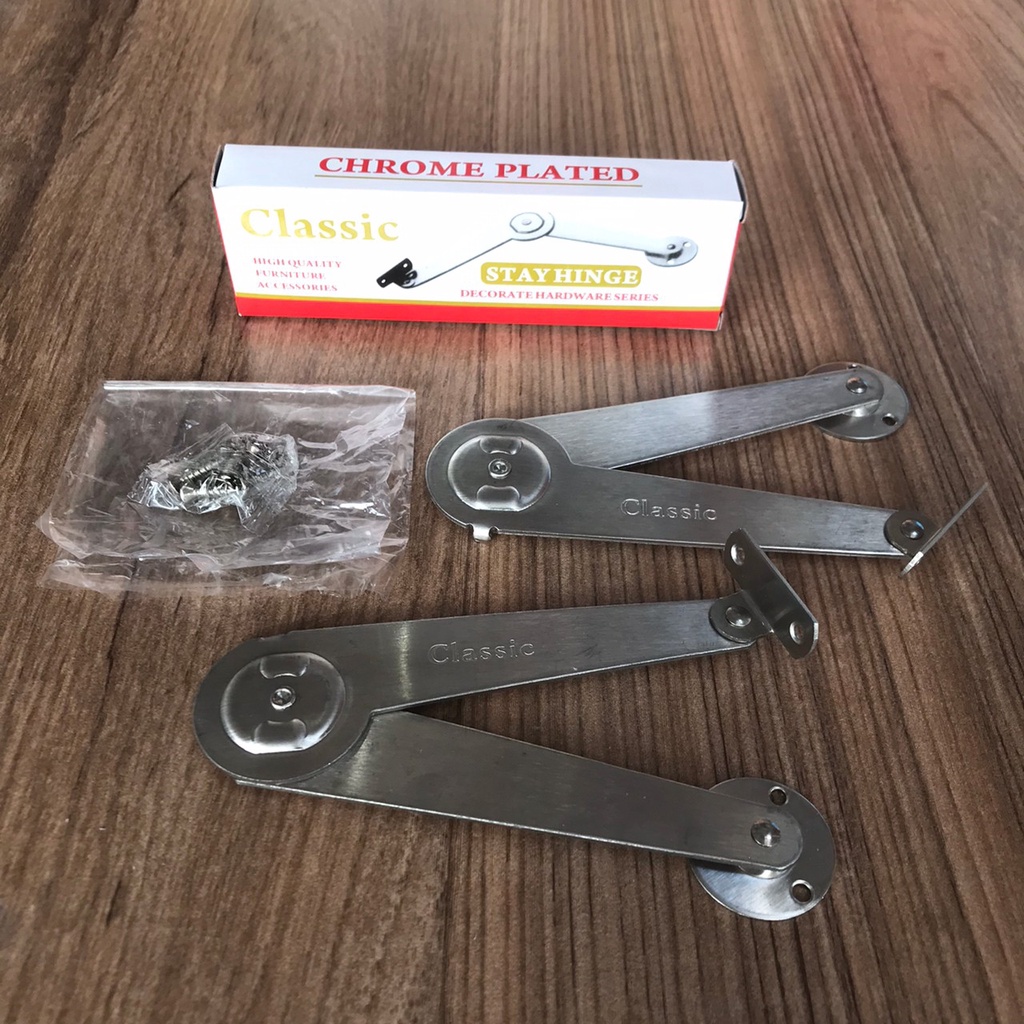 CLASSIC 9 "THICK SALON HINGES ORIGINAL STAINLESS STEEL SALON WINDOW บานพับต่อ PAIR