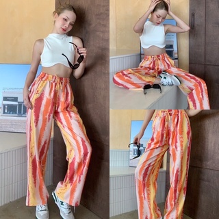 SUMMER PANTS | กางเกงขายาวพิมพ์ลายไล่สี สดใส