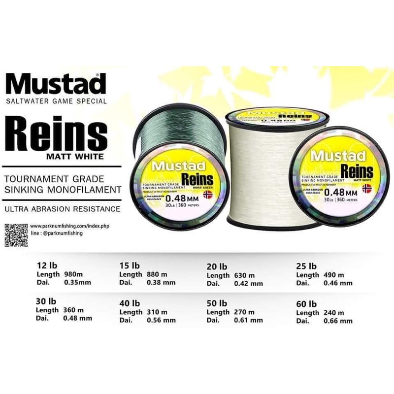 สายเอ็น Mustad มีหลายขนาด ราคา ถูกที่สุด ดีลบีเคเค รูปภาพหลัก