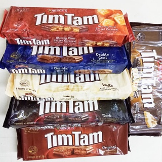 Timtam Arnotts ทิมแทม อาร์นอตส์ ขนม ช็อคโกแลต บิสกิต Chocolate Biscuits Dark, White, Double Coat, Caramel, Choc Mint