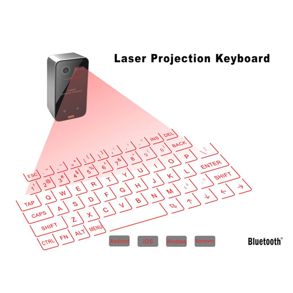Portable Bluetooth-compatible Laser keyboard Wireless Virtual Projection keyboard for Android Smart Phone  Tablet PC Not #8