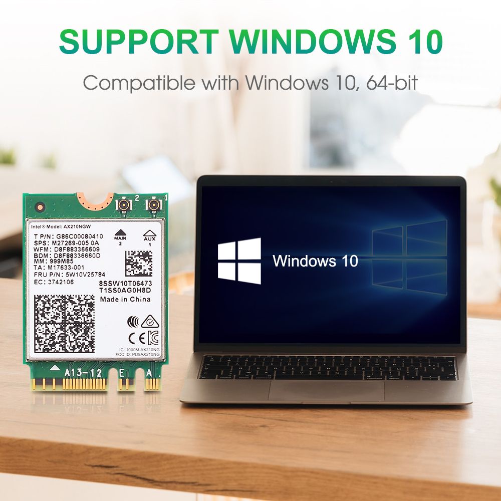 AX210 008 Intel Wi-Fi 6E ส่งด่วน MU-MIMO AX210NGW 802.11ax Dual Band Wi-Fi Adapter 2.4/5/6 GHz M.2 upgraded AX200