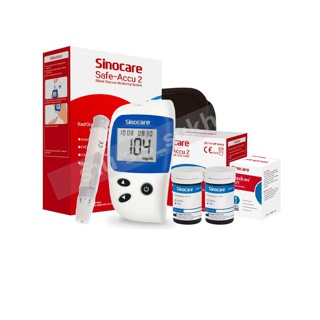 ของแท้ มีประกัน เครื่องวัดน้ำตาลในเลือด Sinocare Safe-Accu2 เครื่องตรวจเบาหวาน ของแท้ มีประกัน 3 ปี