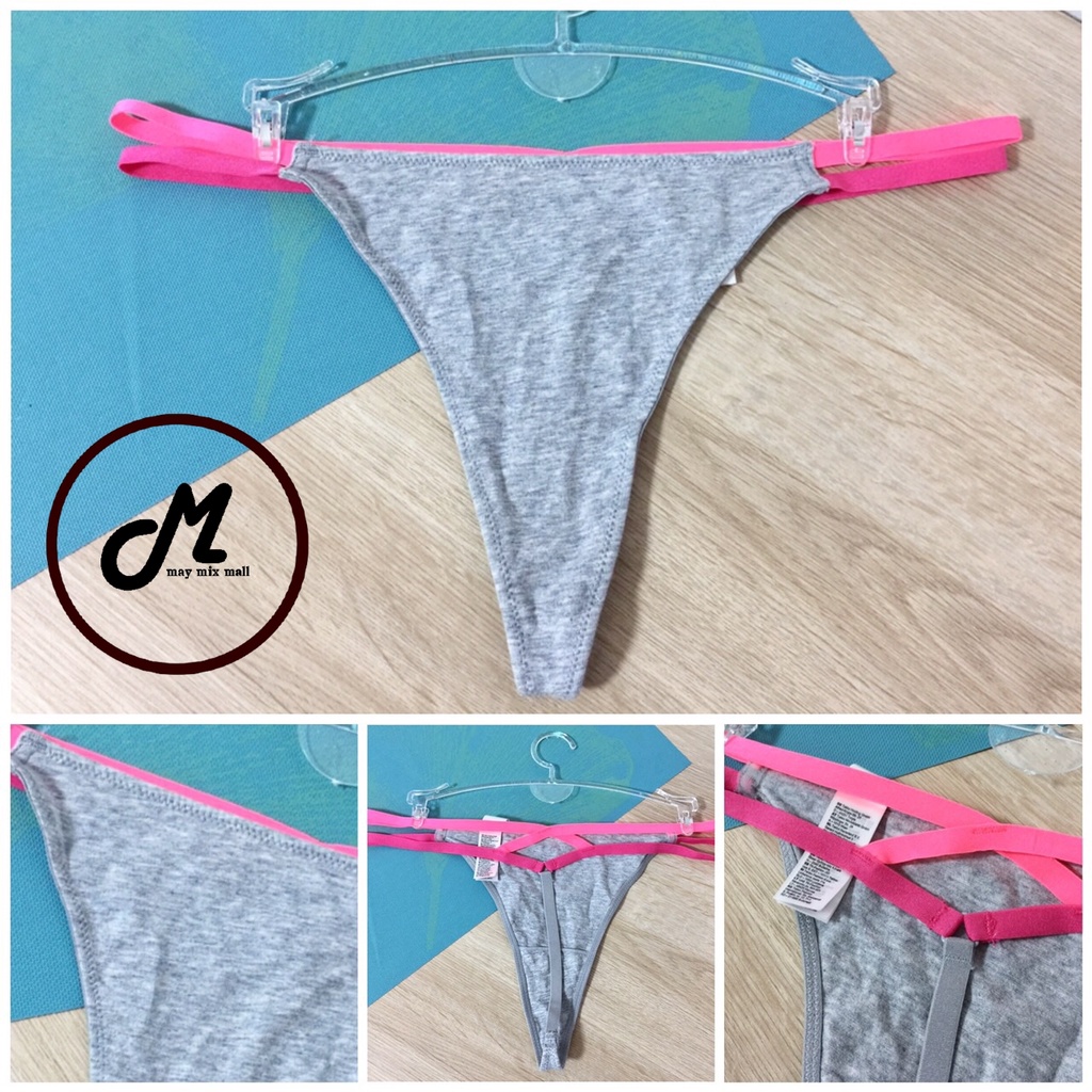 MG7-049(B7-G084-123)จีสตริงสีเทา,ขอบเอวเป็นยางสายเดี่ยวคู่,ไซสL,XL/XXL มีเอวยืดได้ถึง58นิ้ว,ผ้าคอตตอ