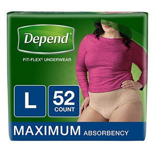 Depend : DPNWOMEN-L* กางเกงชั้นในสำหรับผู้กลั้นปัสสาวะไม่อยู่ FIT-FLEX Incontinence Underwear Women-L