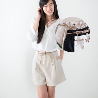 Linen strap tie short - Sissstyle