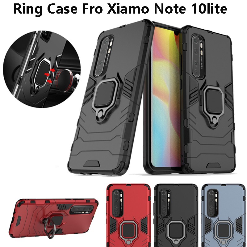 Casing For Xiaomi Mi Note 10 Lite  Mi Note10Lite Ring Phone Case Bumper Bracket Stent Protection Hard Shockproof Casing Back Cover – โปรปัง