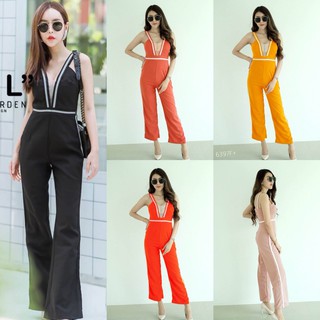 Jumpsuit จั้มสูทสายเดี่ยวแต่งวีอก