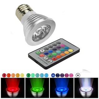 หลอด Hi Power E27 RGB หลอดไฮพาวเวอร์ หลอดไฮเพาเวอร์ หลอดแอลอีดีหลายสี