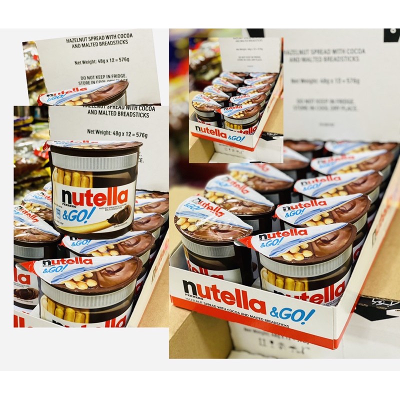 🔥ยกกล่อง 📦 Nutella Go (12กล่อง) ขนมปังจิ้ม ช็อคโกแลต นูเทร่า แพคโหล 48gx12