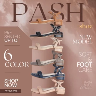 Pash รุ่นMove on 1 นิ้ว รองเท้าส้นสูง รัดข้อนิ่มไซส์ 35-43