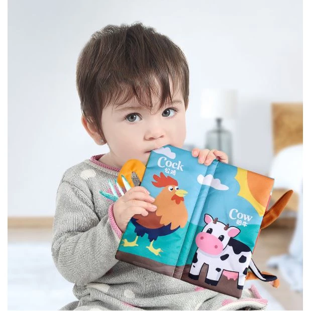 พร้อมส่ง!! หนังสือผ้า ชุดสัตว์ 3มิติ มีหาง เสริมพัฒนาการเด็ก หนังสือผ้าเสริมพัฒนาการ thumbnail 5