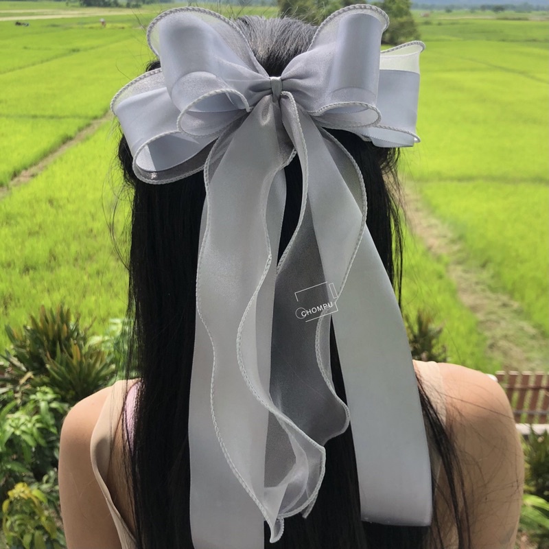 โบว์ใหญ่ โบว์เจ้าหญิง กิ๊บติดผมฟรุ้งฟริ้ง แฟชั่น🎀มี14 สีพร้อมส่ง - รูปที่ 2