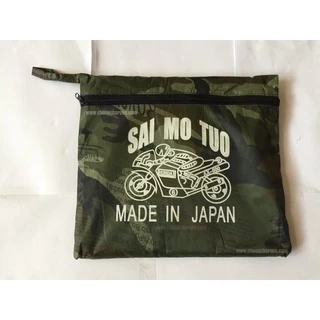 เสื้อกันฝน ลายพรางเขียว ชุดกันฝน อย่างหนา คลุม ค้างคาว