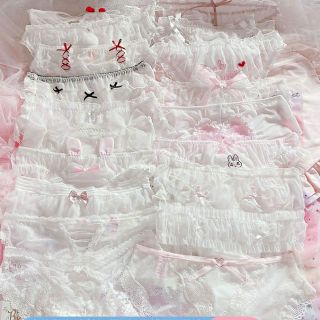 กางเกงในญี่ปุ่นน่ารัก สีขาวJapanese White Underwear Lovely Lolita Lace Sexy