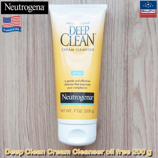 Neutrogena® Deep Clean® Cream Cleanser 200g นูโทรจีนา ดีพ คลีน ครีม คลีนเซอร์ ทำความสะอาดใบหน้า