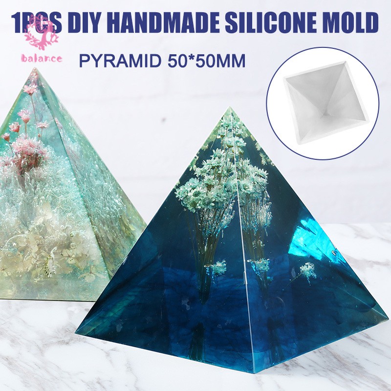 Pyramid Silicone Mold Resin Jewelry Making Mould Epoxy Pendant Craft ...