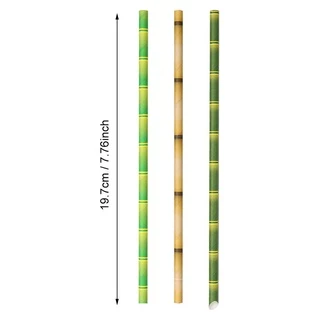 EUCALYTUS1 25 ชิ้นหลอดไม้ไผ่เป็นมิตรกับสิ่งแวดล้อมตกแต่งงานแต่งงานหลอดดื่ม