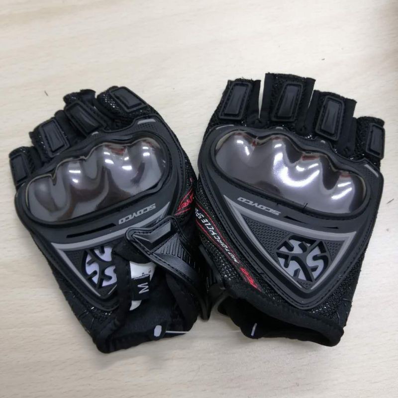 SCOYCO MC44D ถุงมือรถจักรยานยนต์ POLYESTER HALF/ SCOYCO มอเตอร์ BIKER RIDING ครึ่ง FINGER ถุงมือ PRO