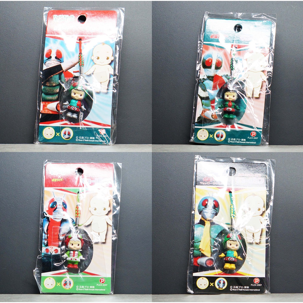 Plex Kewpie X Kamen Rider Showa Masked Rider keychain NEW คิวพี x คาเมนไรเดอร์ ใหม่ พวงกุญแจ V1 V2 V3 V4 V6