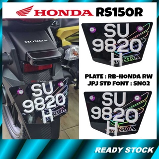 มอเตอร์ไม่มีแผ่น ( HONDA RS150 ) ป้ายทะเบียน หน้าคริสตัล หน้า JPJ Lulus และน็อตกุญแจ FOC