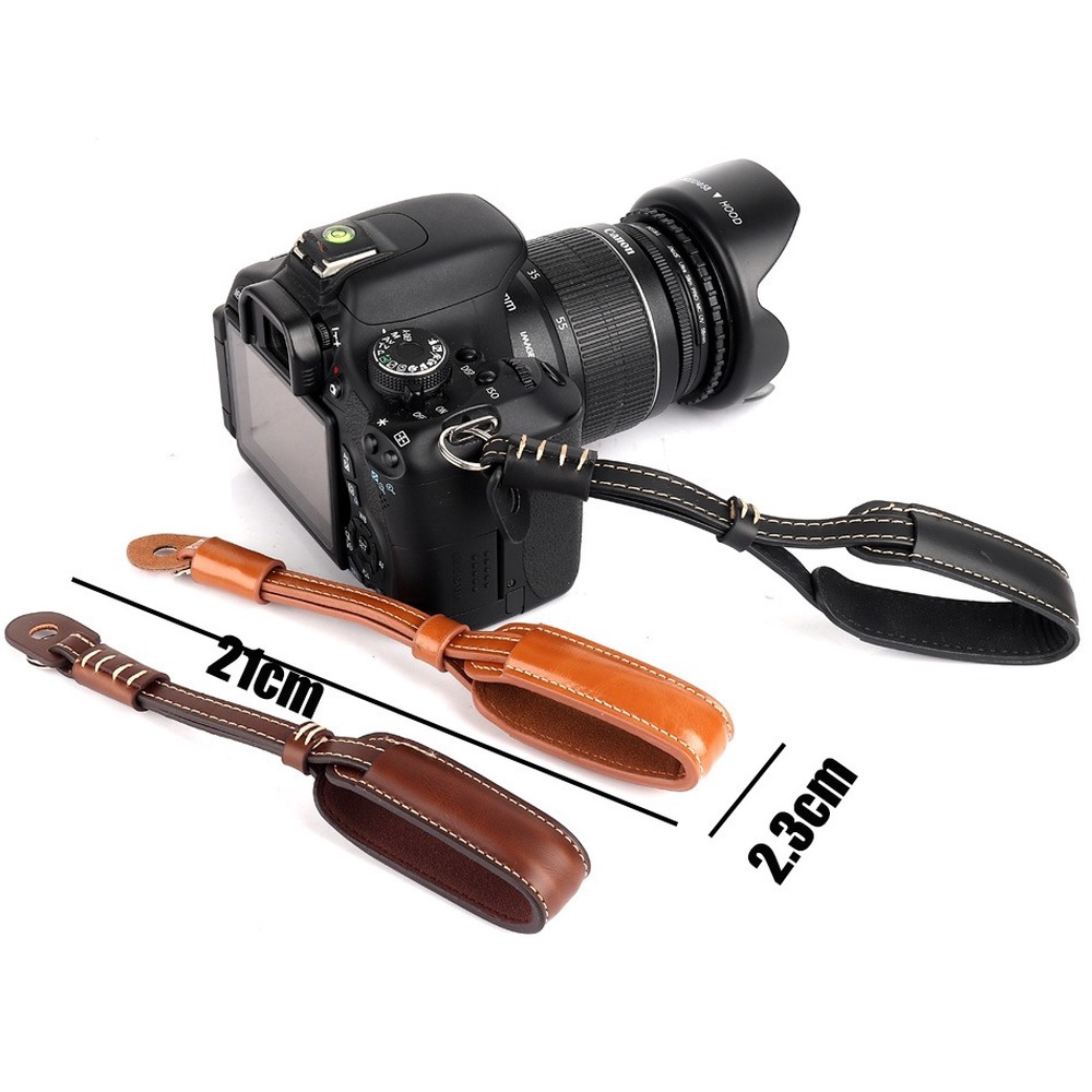 สายรัดข้อมือกล้อง anti-lost PU หนังจี้สําหรับ Samsung NX3300 NX3000 NX2000 NX1100 NX1000 NX1 NX5 NX2