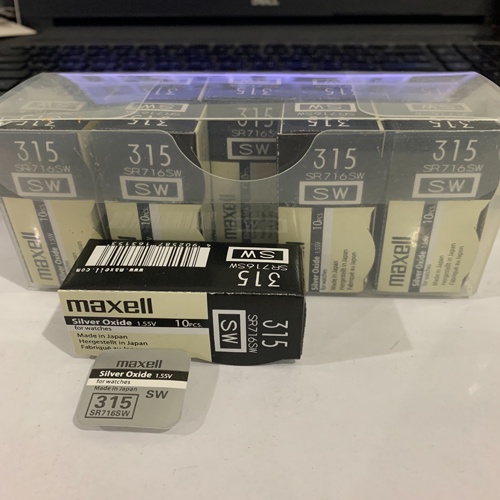 ถ่านนาฬิกา Maxell SR716SW,315 Made in Japan 1.55V ของแท้ 100% ถ่านกระดุม จำหน่ายแยก