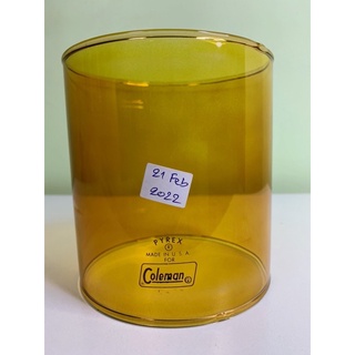 โป๊ะตะเกียง สีอำพัน  Blue line Coleman ใส่รุ่น 220 228 sear แท้ Pyrex