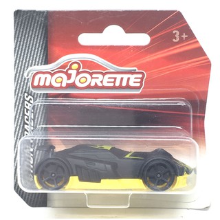 Majorette สายราง Fiction Racer สีดำลายไฟ ท้องเหลือง โมเดลรถเหล็ก 1/64 ประมาณ 8 cm ของใหม่