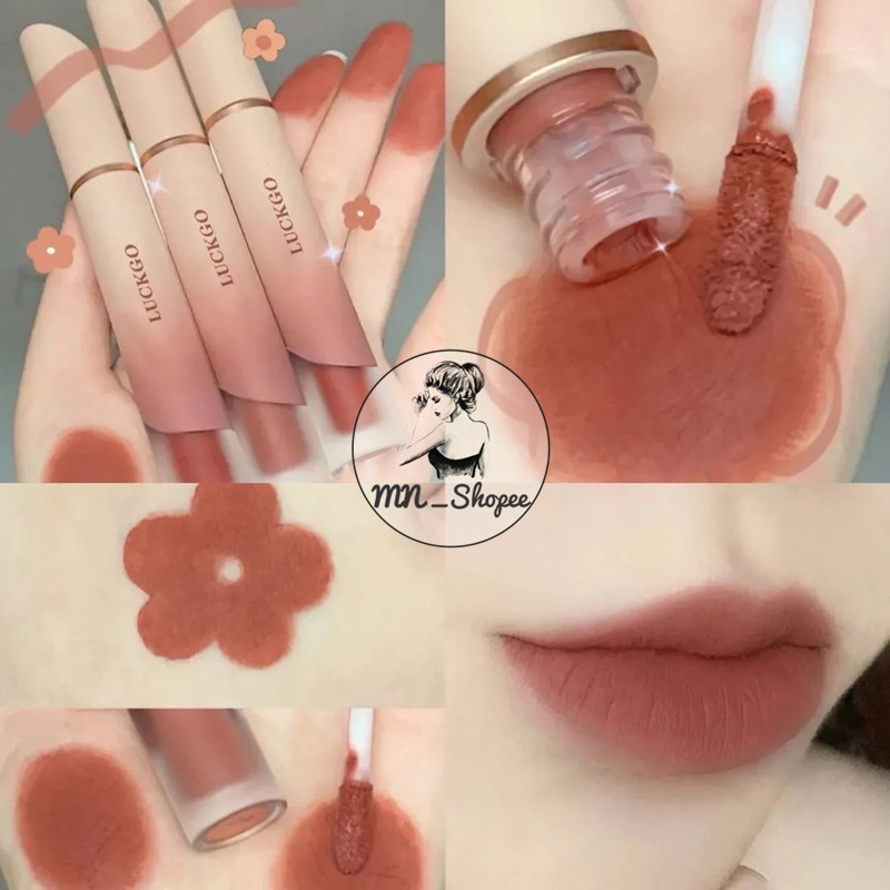 ลด30฿โค้ดINC4LEL4 ลิปจูบไม่หลุด ลิปสติก ลิปสติกเกาหลี แบบกันน้ำ Lipstick # ติดทนนาน มี4สี