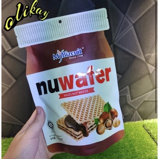 My Bizcuit Nuwafer ขนมเวเฟอร์สอดไส้ช็อกโกแลตผสมถั่วฮาเซลนัท ขนาด 130 กรัม