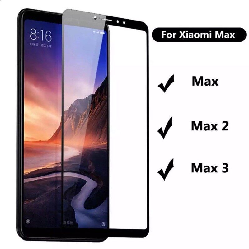 ส่งจากไทย ฟิล์มกระจกนิรภัย Xiaomi Mi Max2 / Mi Max3 ฟิล์มเต็มจอ ฟิล์มขอบดำ ฟิล์มกันกระแทก ฟิล์มกระจกกันรอย หน้าจอ