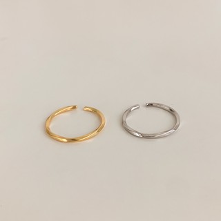 A.piece [all silver 925] แหวนเงินแท้ฟรีไซส์ twist rings(247)