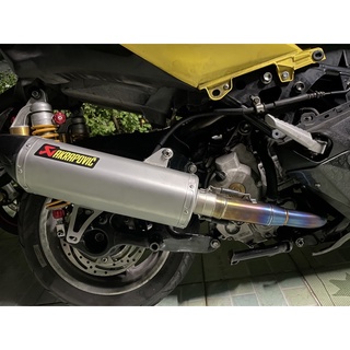 ท่อxmaxคอไทเทเนียมเเท้ akrapovic งาน pr2