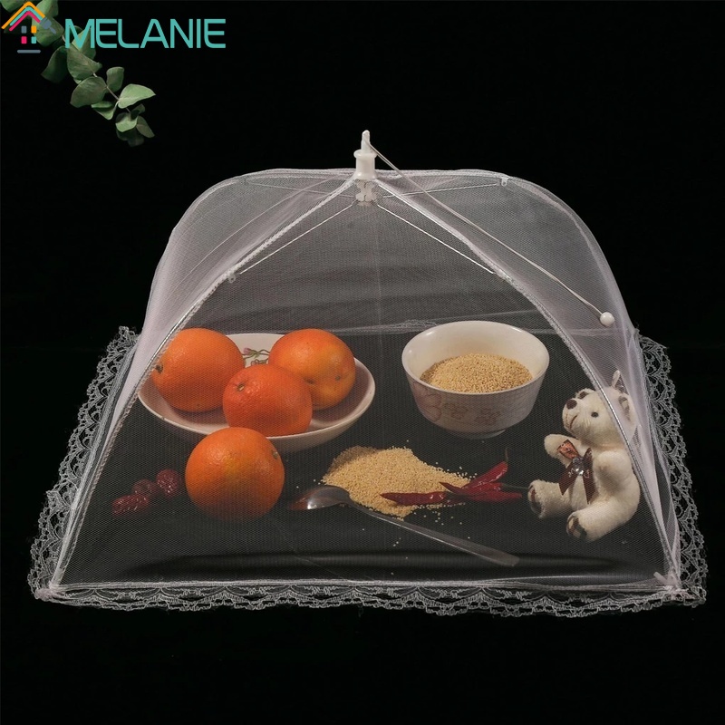 Food Covers 27 บาท Kitchen Picnic Foldable Rectangular Mesh Insect-proof Food Cover / Removable Washable Breathable Dish Cover Home & Living