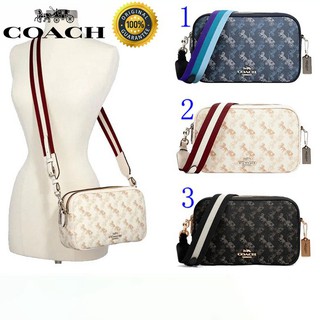 ของแท้ 💯%Coach กระเป๋ากล้องแฟชั่นสะพายข้างแบบลำลอง (2 ซิป) F91109